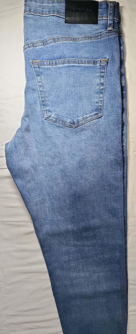Express Athletic Slim Hyper Stretch Jeans in Melstone Wash - Picture 3 of 5